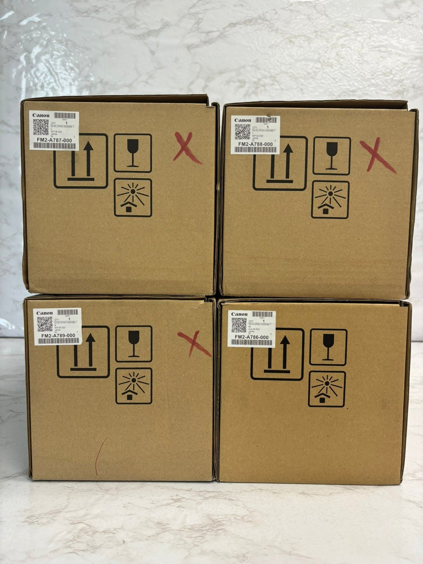 4 OEM Canon iP C60,C700,C800 CMYK Developer Units FM2-A786-000,A787,A788, A789