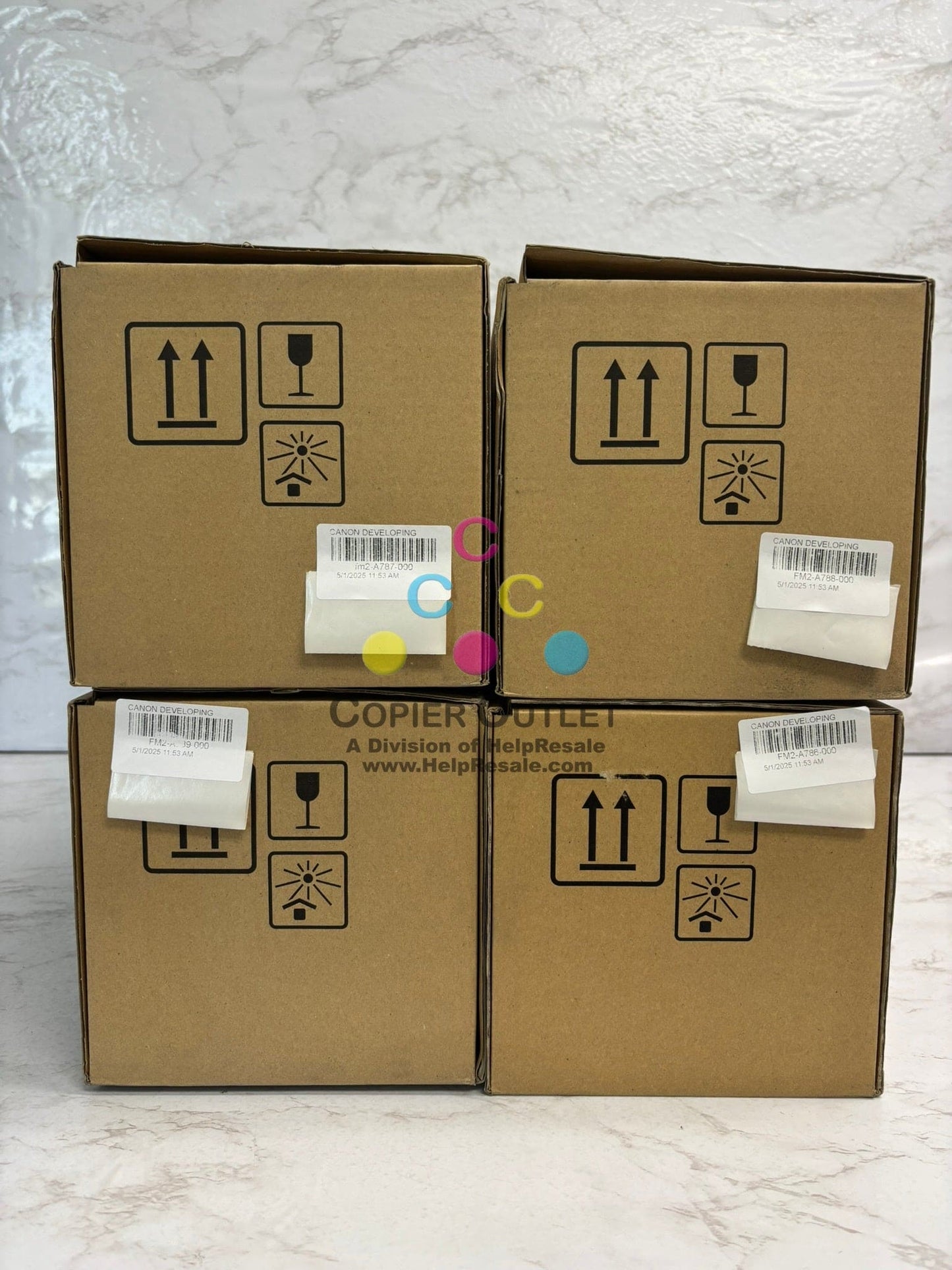 4 OEM Canon iP C60,C700,C800 CMYK Developer Units FM2-A786-000,A787,A788, A789