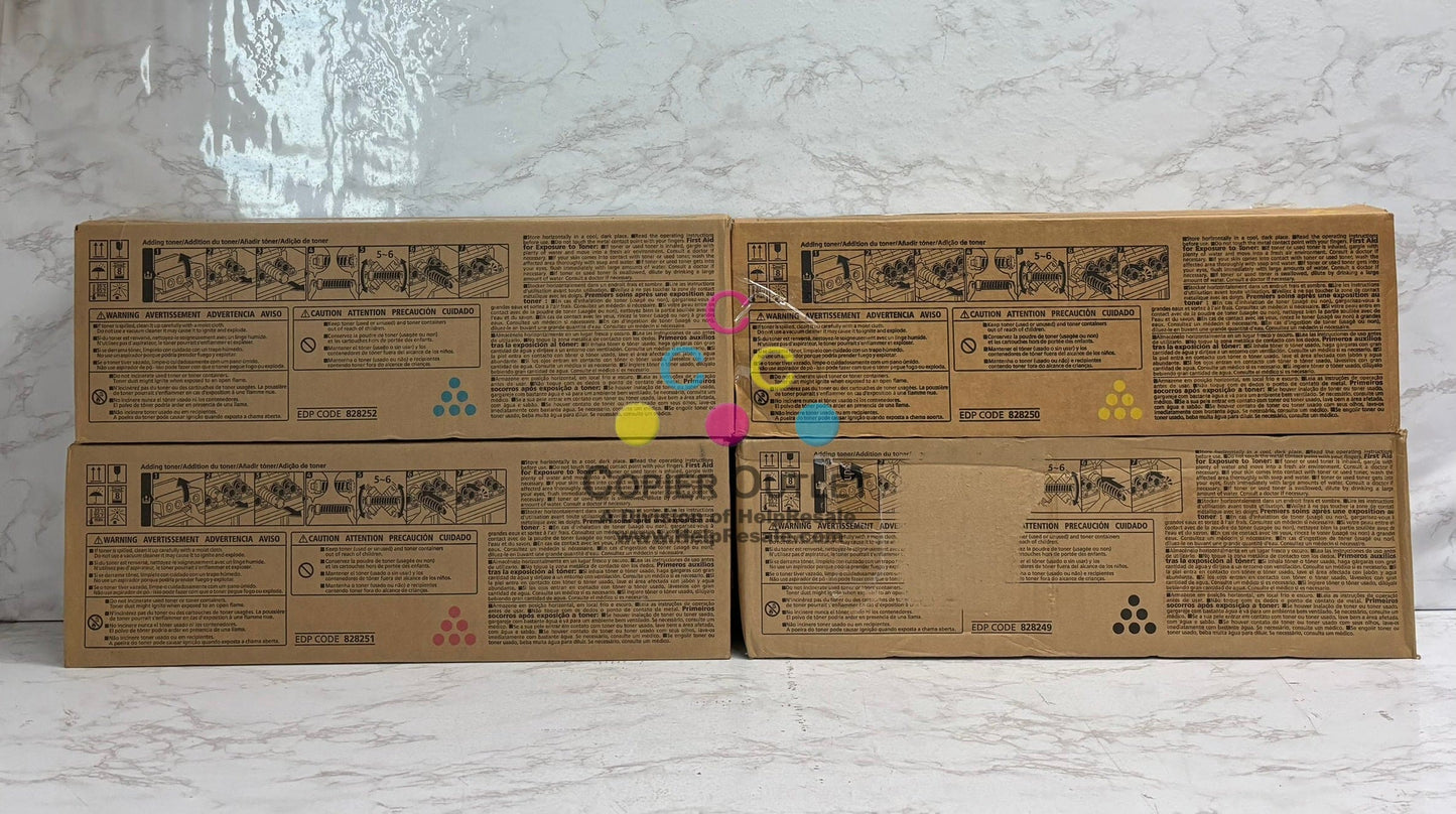 4 Cosmetic Genuine Ricoh Pro C901,C901S CMYK Toners 828249,828250,828251,828252