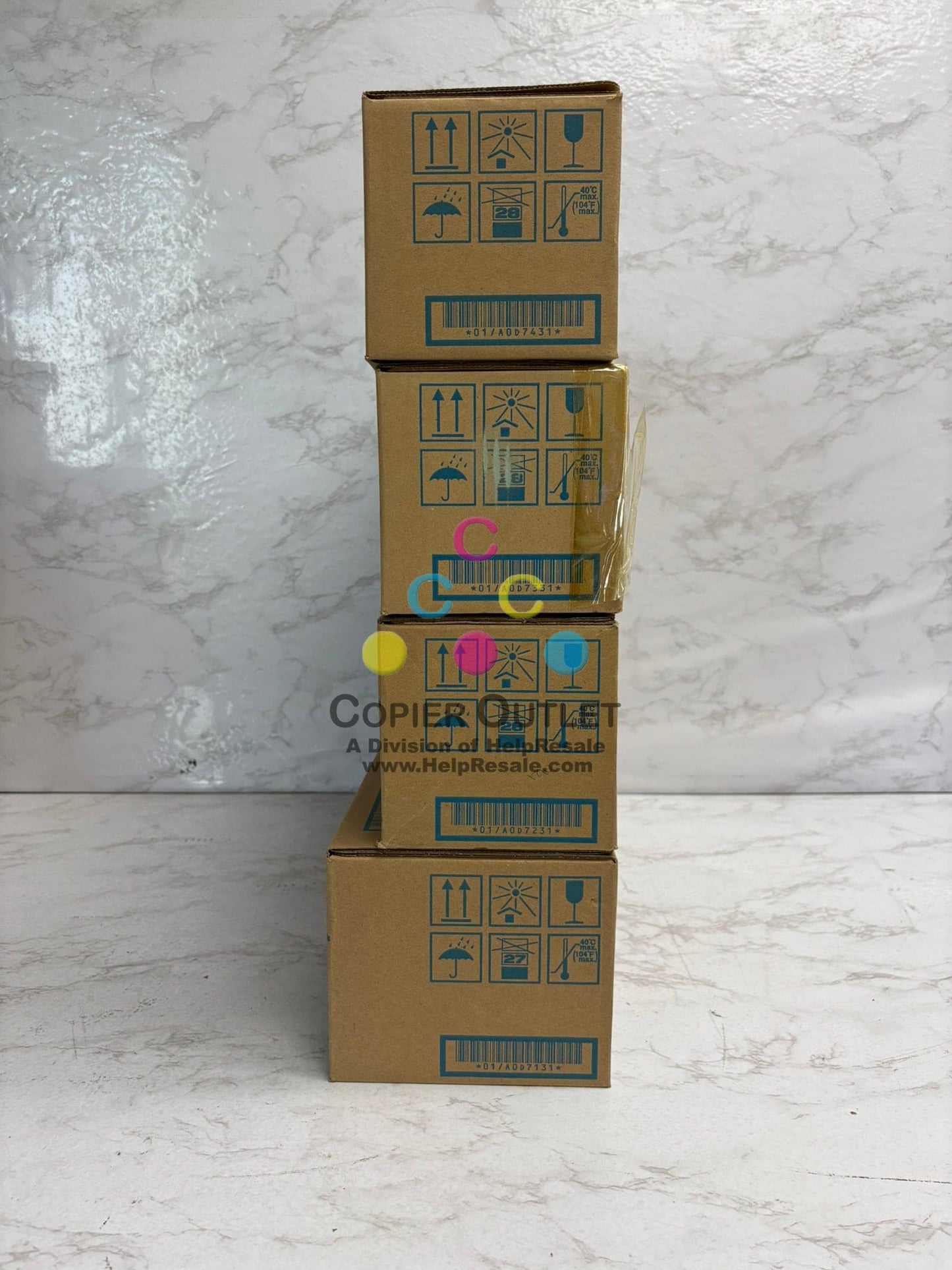 4 New Genuine Konica Minolta Bizhub C353 C353P TN314 CMYK Toners (Open Cyan)