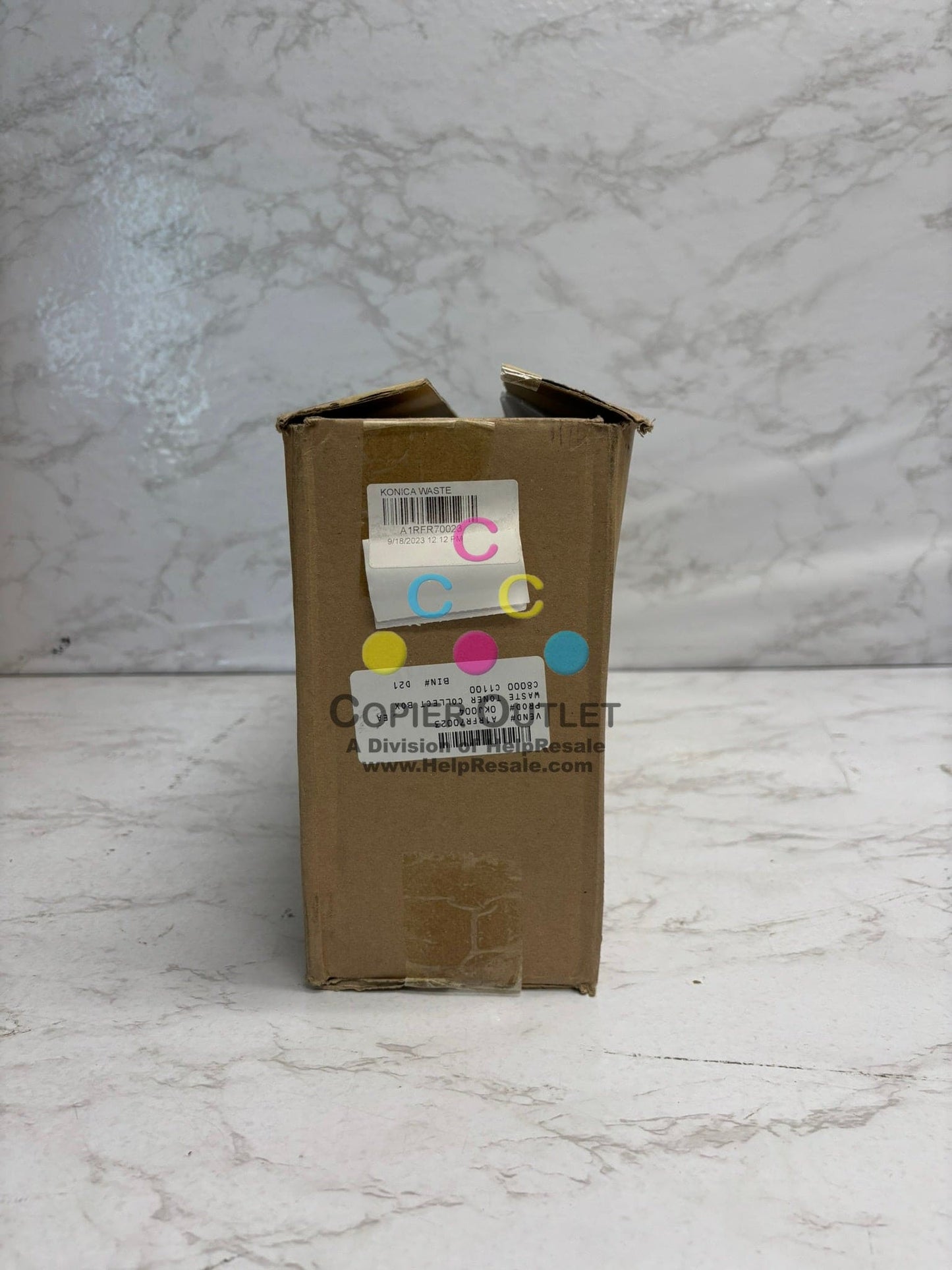 Open OEM Konica Bizhub C1085, C1100 Waste Toner Box A1RF-R700-23, A1RFR70023