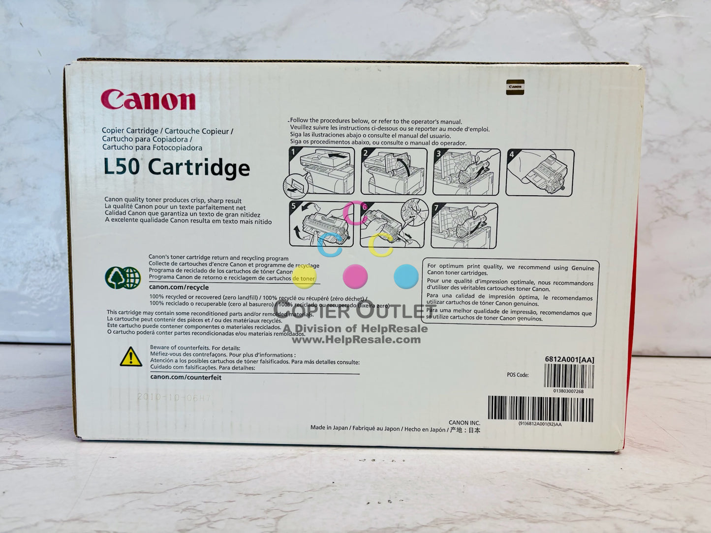 Genuine Canon ImageClass D620,660,661 Black Copier Cartridge L50