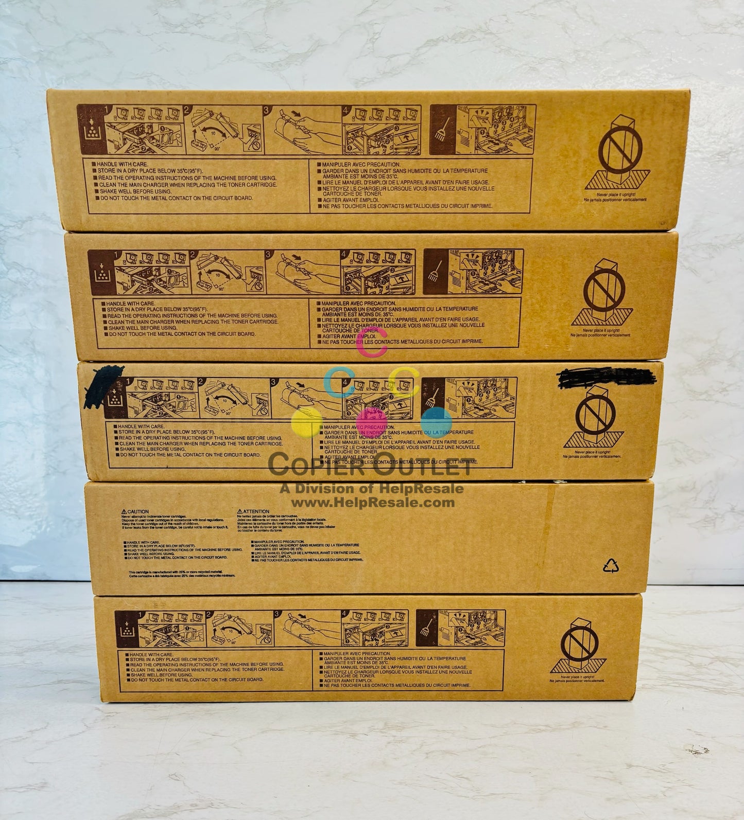 5 Genuine Toshiba E STUDIO 2505AC, 3005AC Magenta & Yellow Toner T-FC505U MY
