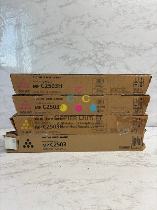 4 OEM Ricoh MP C2503H,C2003,C2004,C2503,C2504 MMYK Toners 841918,19,20 (No cyan)