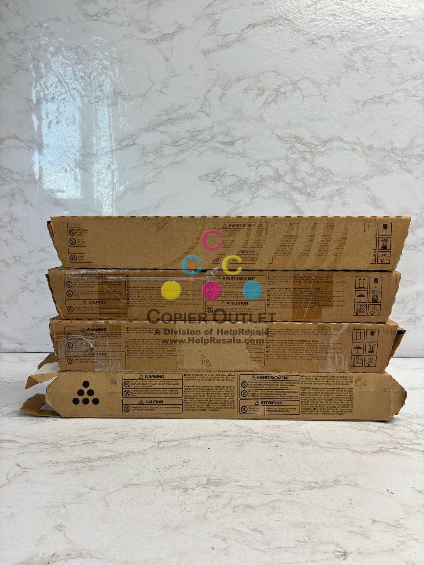 4 OEM Ricoh MP C2503H,C2003,C2004,C2503,C2504 MMYK Toners 841918,19,20 (No cyan)