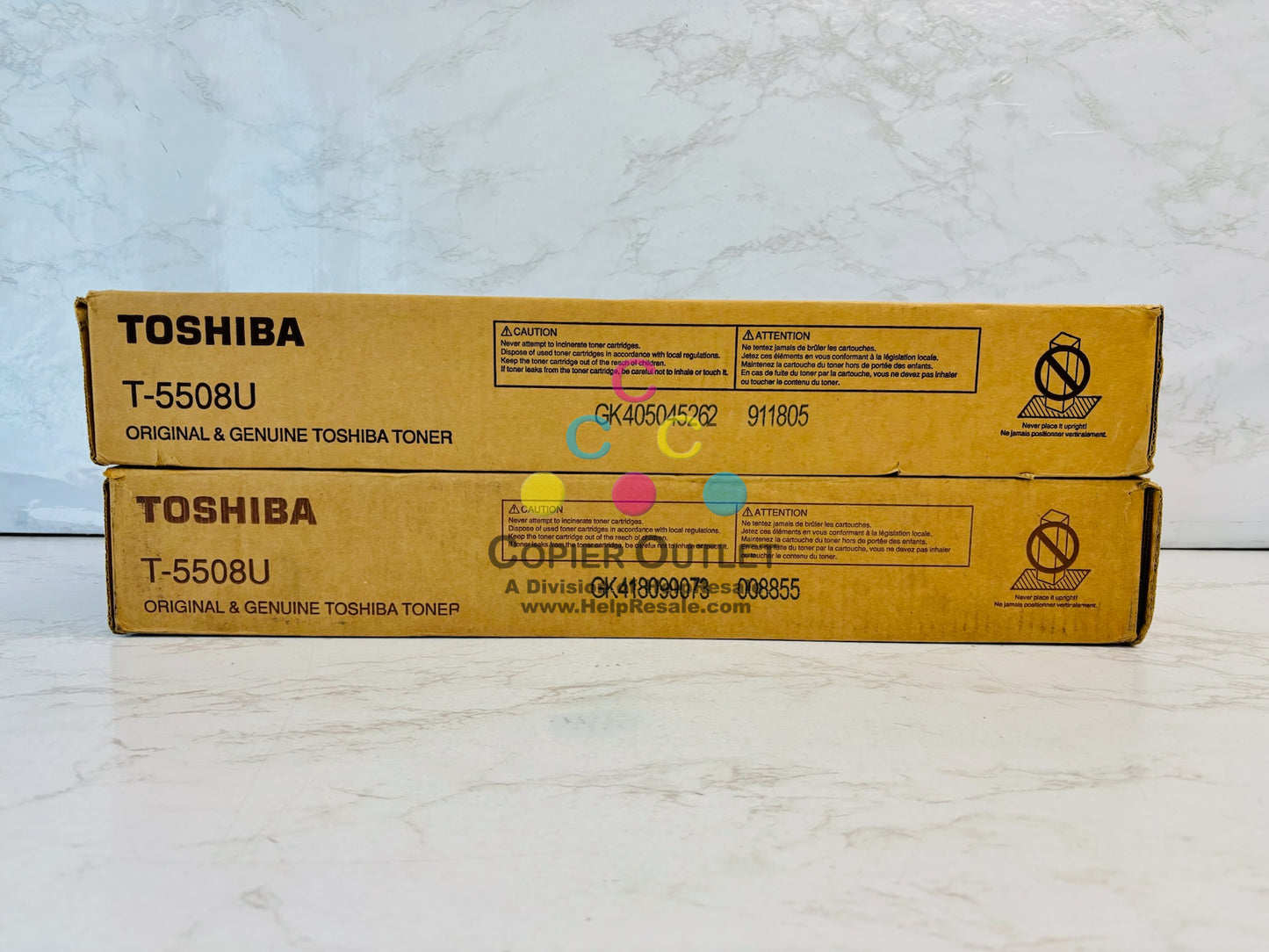 2 Open Genuine Toshiba ESTUDIO 5508A, 6508A, 6508AG Black Toner T-5508U, no tabs