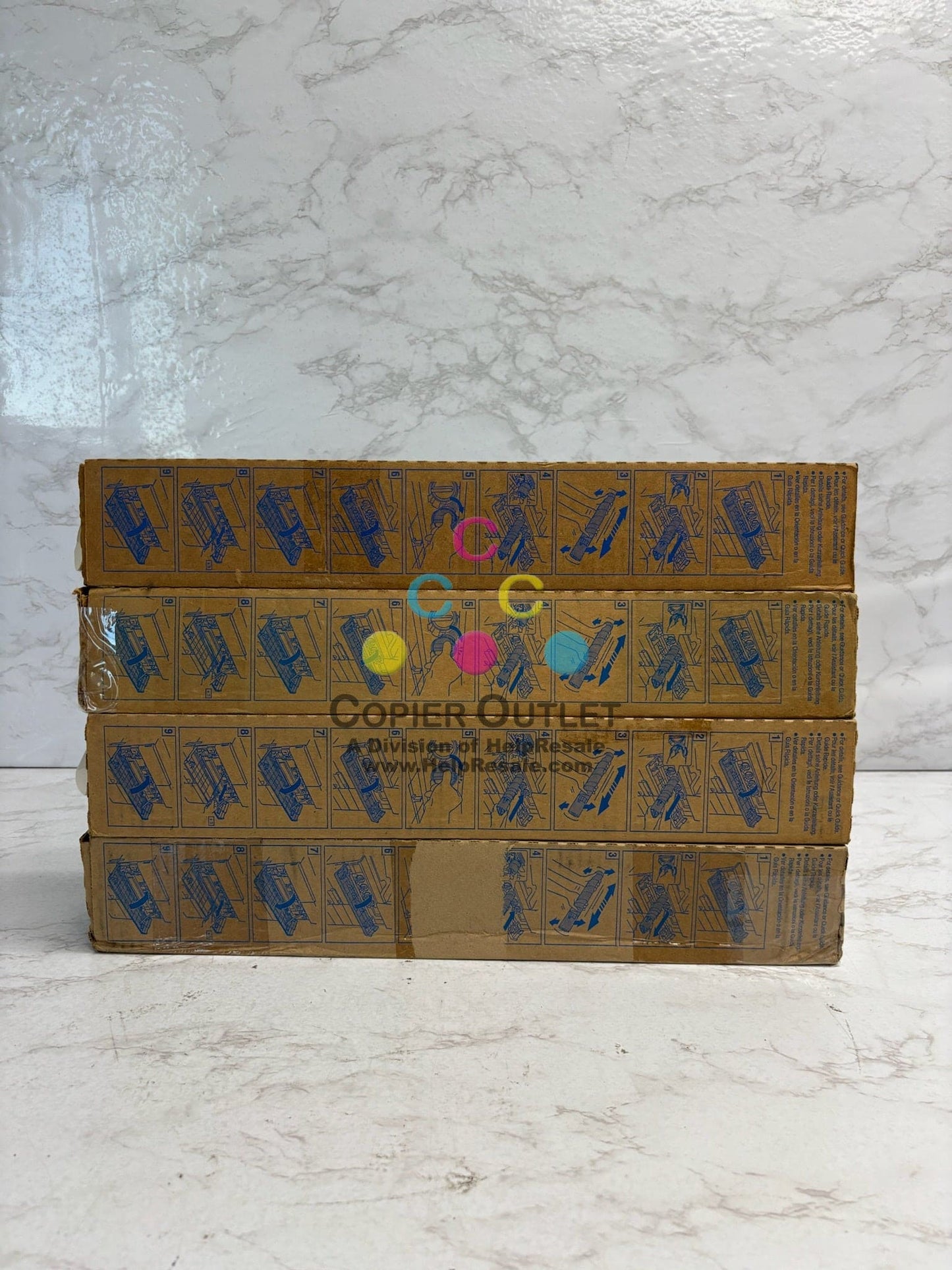 4 OEM Konica BizhubC454,C454e,C554,C554e TN512Y, TN-512Y (A33K232) Yellow Toners