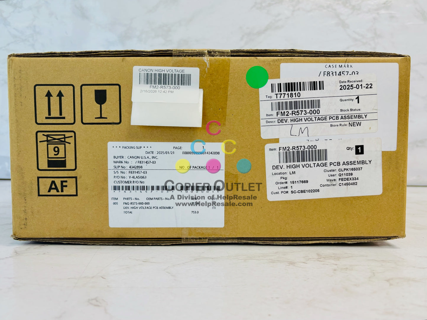 Genuine Canon FM2-R573-000, FM2R573000 High Voltage PCB Assembly