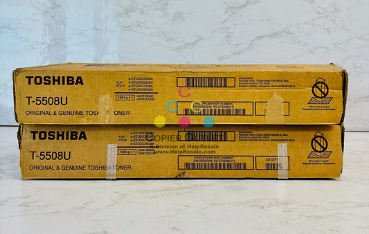 2 Open OEM Toshiba E STUDIO 5508A, 6508A, 6508AG Black Toner T-5508U w/ Tabs