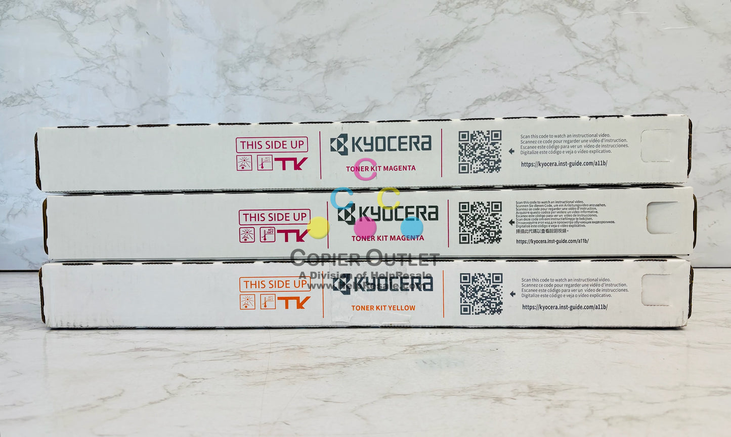 3 Genuine Kyocera TASKalfa 3554ci Magenta & Yellow Toner TK-8377 MMY