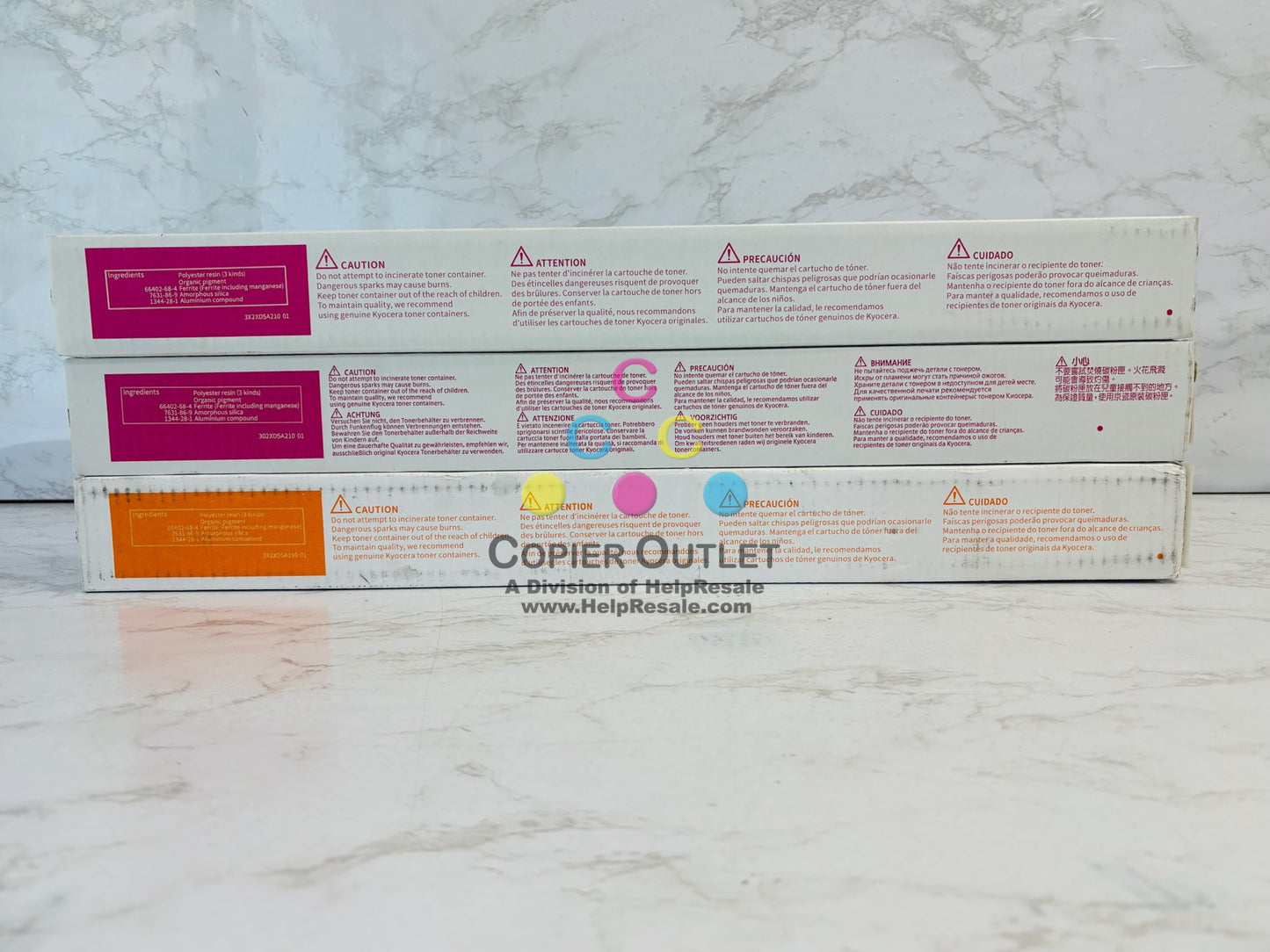 3 Genuine Kyocera TASKalfa 3554ci Magenta & Yellow Toner TK-8377 MMY