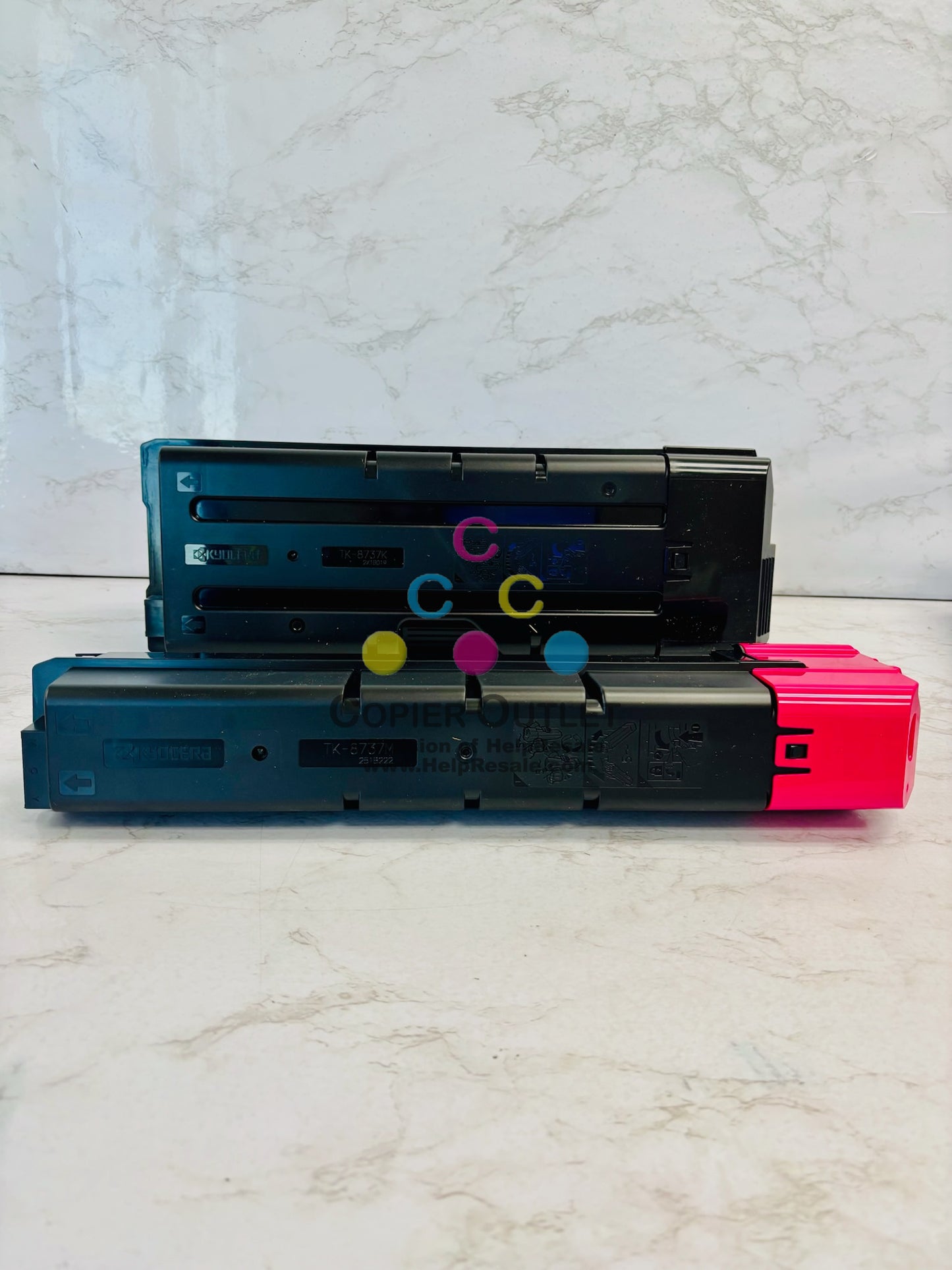 3 OEM Kyocera TASKalfa 7052ci,7353ci Magenta,Yellow & Black TK-8737 Toner MYK