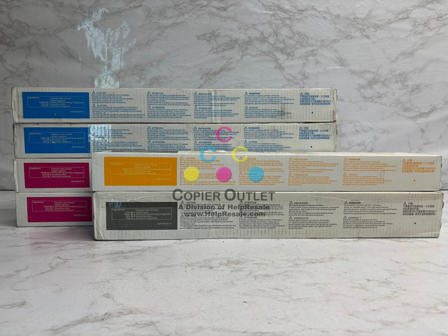 6 Cosmetic OEM Kyocera/Copystar TASKalfa 2554ci, CS2554ci CCMMYK Toners TK-8367