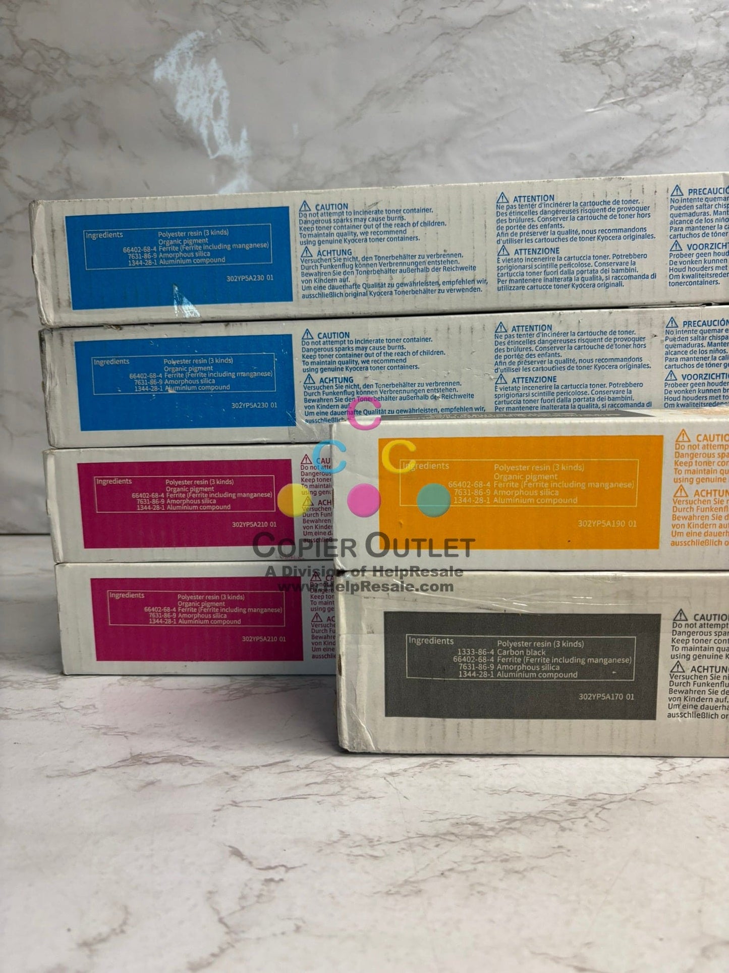 6 Cosmetic OEM Kyocera/Copystar TASKalfa 2554ci, CS2554ci CCMMYK Toners TK-8367