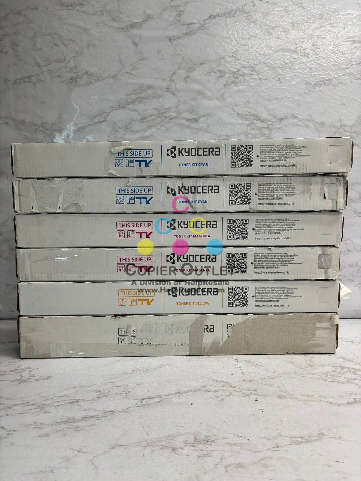 6 Cosmetic OEM Kyocera/Copystar TASKalfa 2554ci, CS2554ci CCMMYK Toners TK-8367