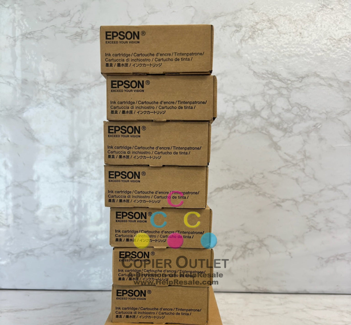 7 OEM Epson SCP9000/8000 LC,LM,Y,LB,MBK,LLB,PK ink T55K4,5,6,7,8,9 2020-26