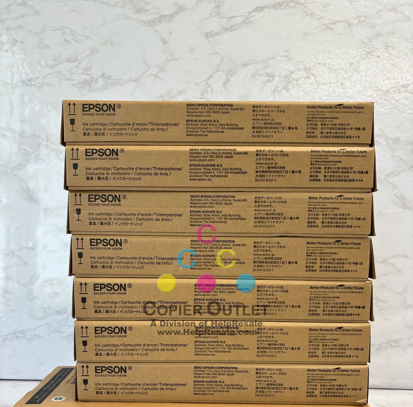 7 OEM Epson SCP9000/8000 LC,LM,Y,LB,MBK,LLB,PK ink T55K4,5,6,7,8,9 2020-26