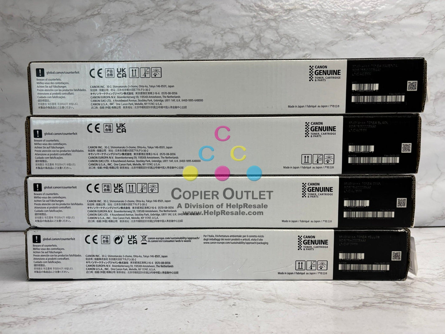 4 Cosmetic OEM Canon iR C3926,C3930,C3935,C3326 GPR-66 CMYK Toners (GPR66)