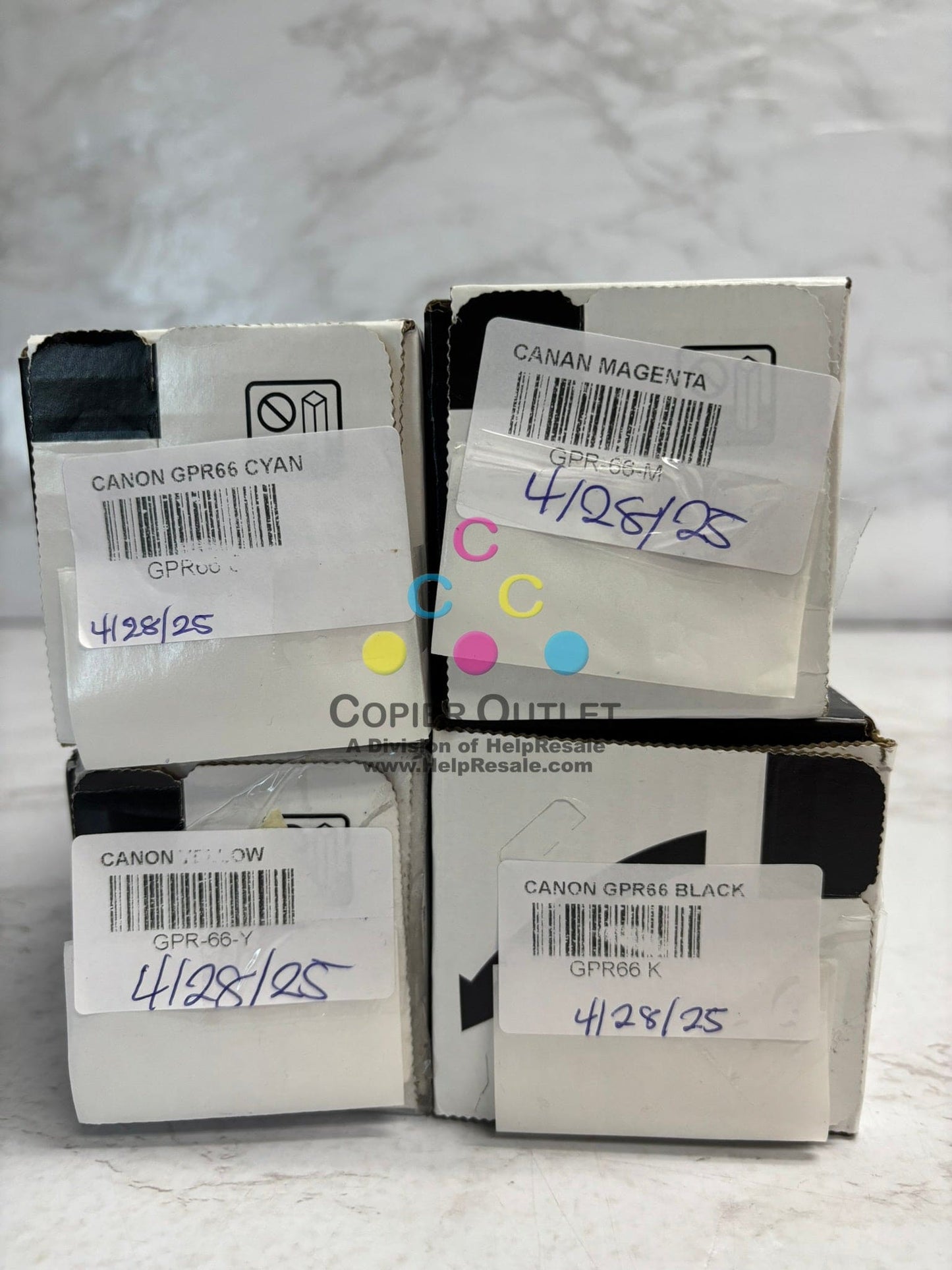 4 Cosmetic OEM Canon iR C3926,C3930,C3935,C3326 GPR-66 CMYK Toners (GPR66)