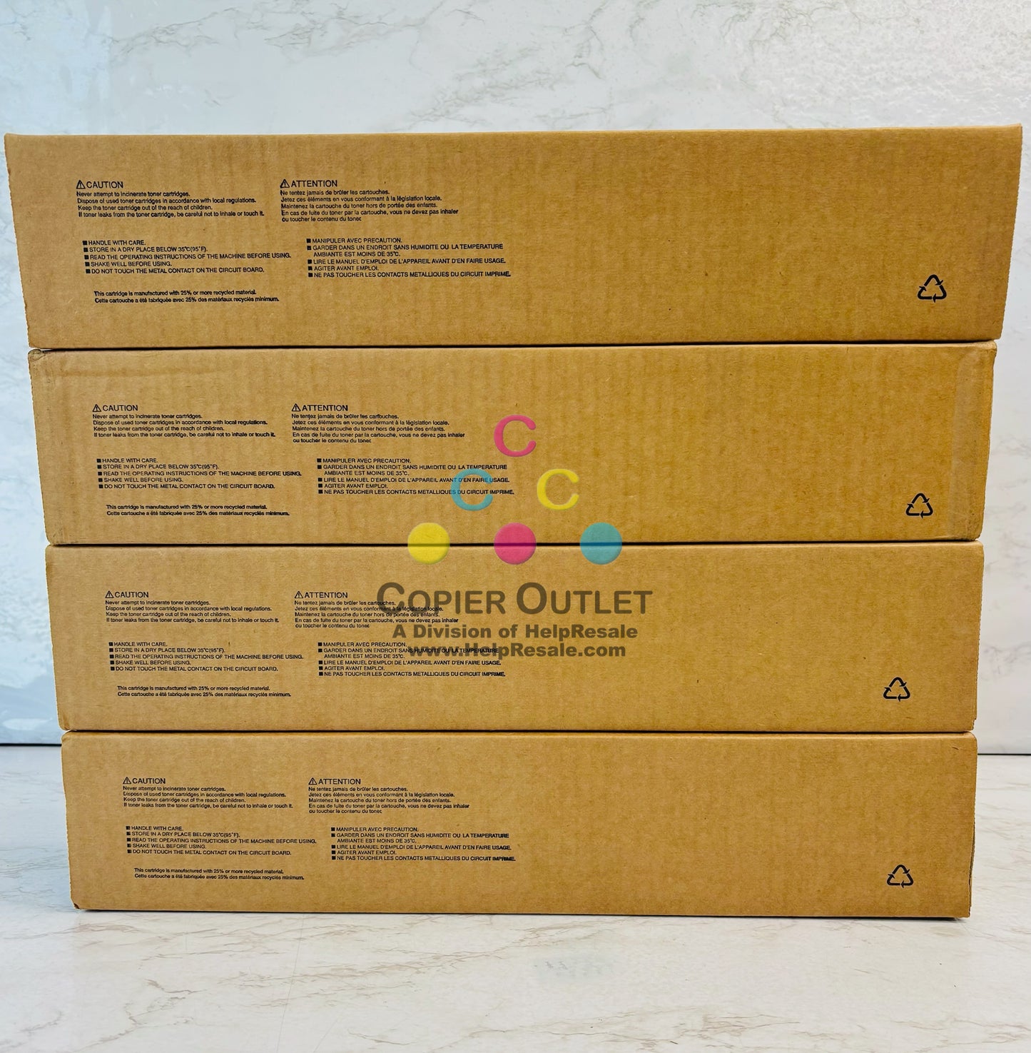 4 Genuine Toshiba eStudio 2515AC,3015AC Cyan,Yellow & Black Toner T-FC415U CYKK