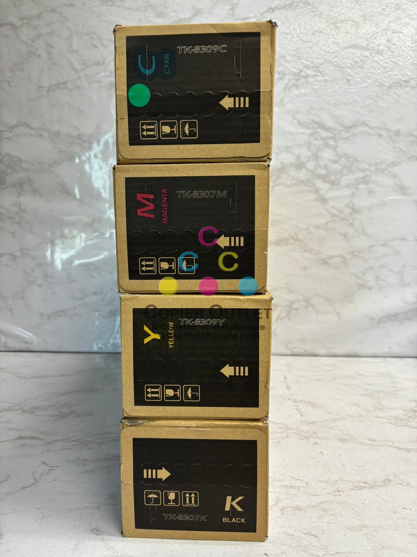 4 OEM Kyocera TASKalfa 3050ci,3051ci Toners TK-8309C,TK-8307M,TK-8309Y,TK-8307K