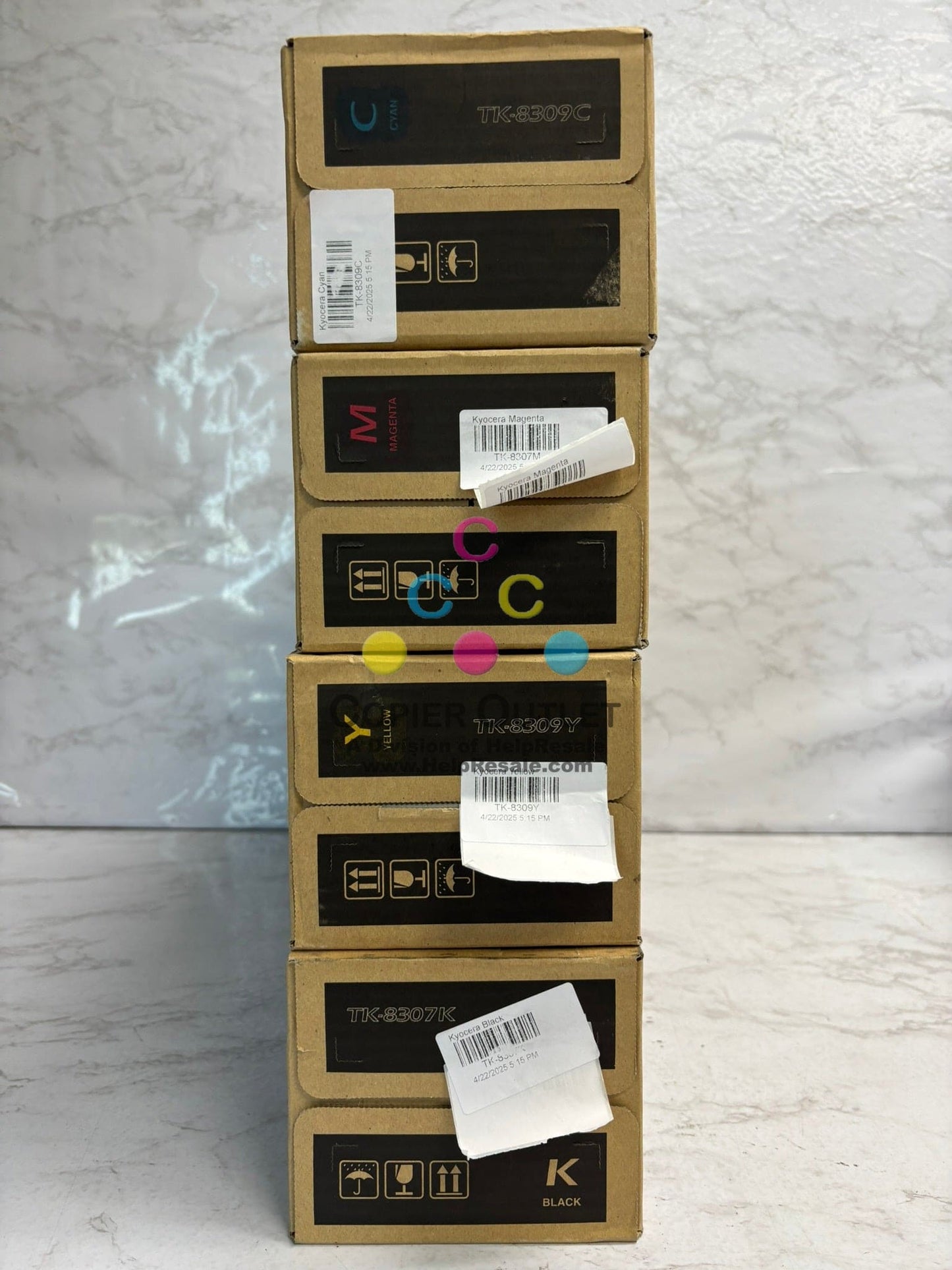 4 OEM Kyocera TASKalfa 3050ci,3051ci Toners TK-8309C,TK-8307M,TK-8309Y,TK-8307K
