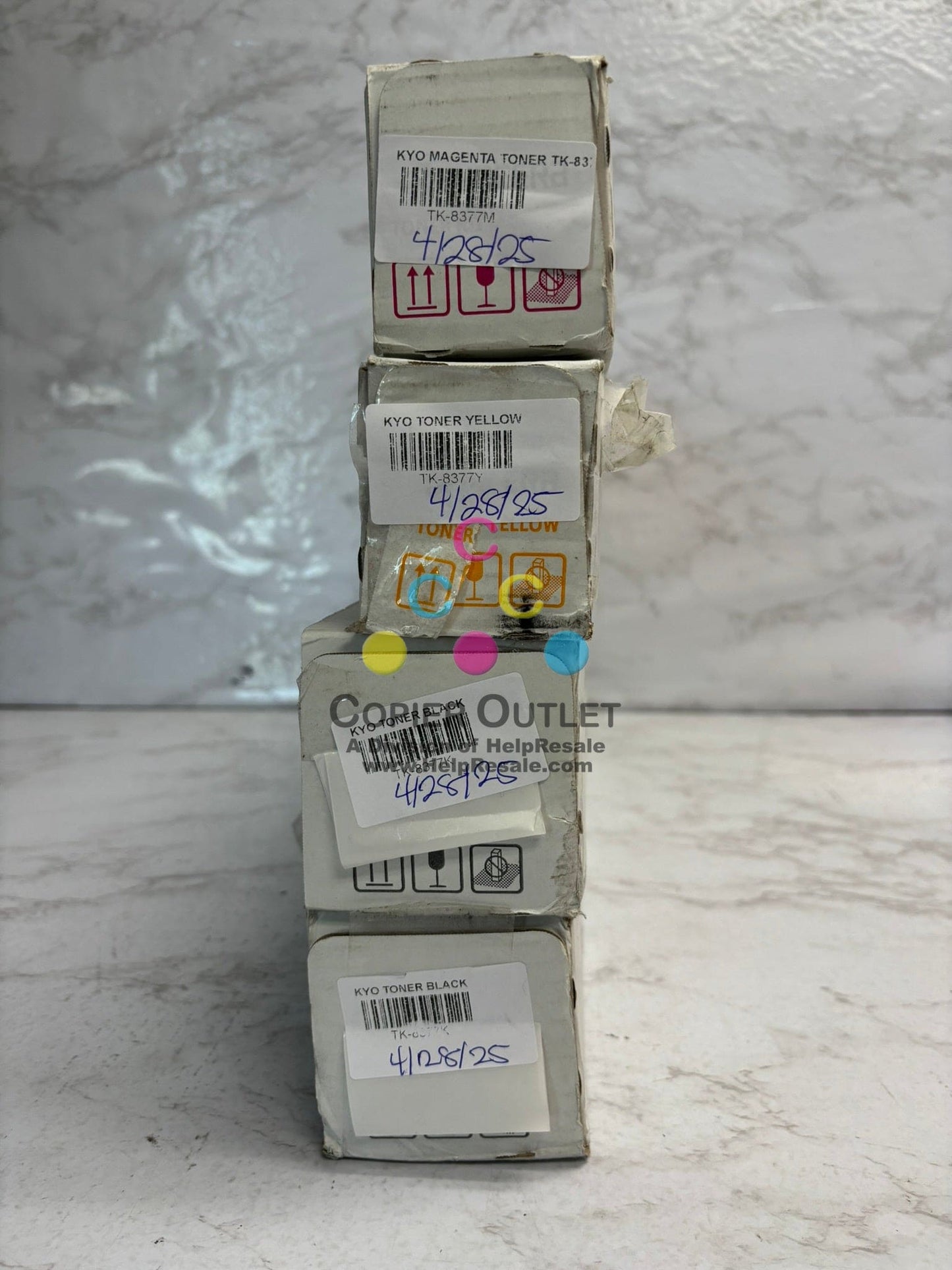 4 Cosmetic OEM Kyocera TASKalfa 3554ci  MYKK Toners TK-8377 ( No Cyan)