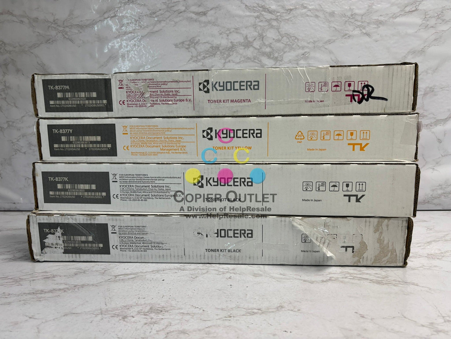 4 Cosmetic OEM Kyocera TASKalfa 3554ci  MYKK Toners TK-8377 ( No Cyan)