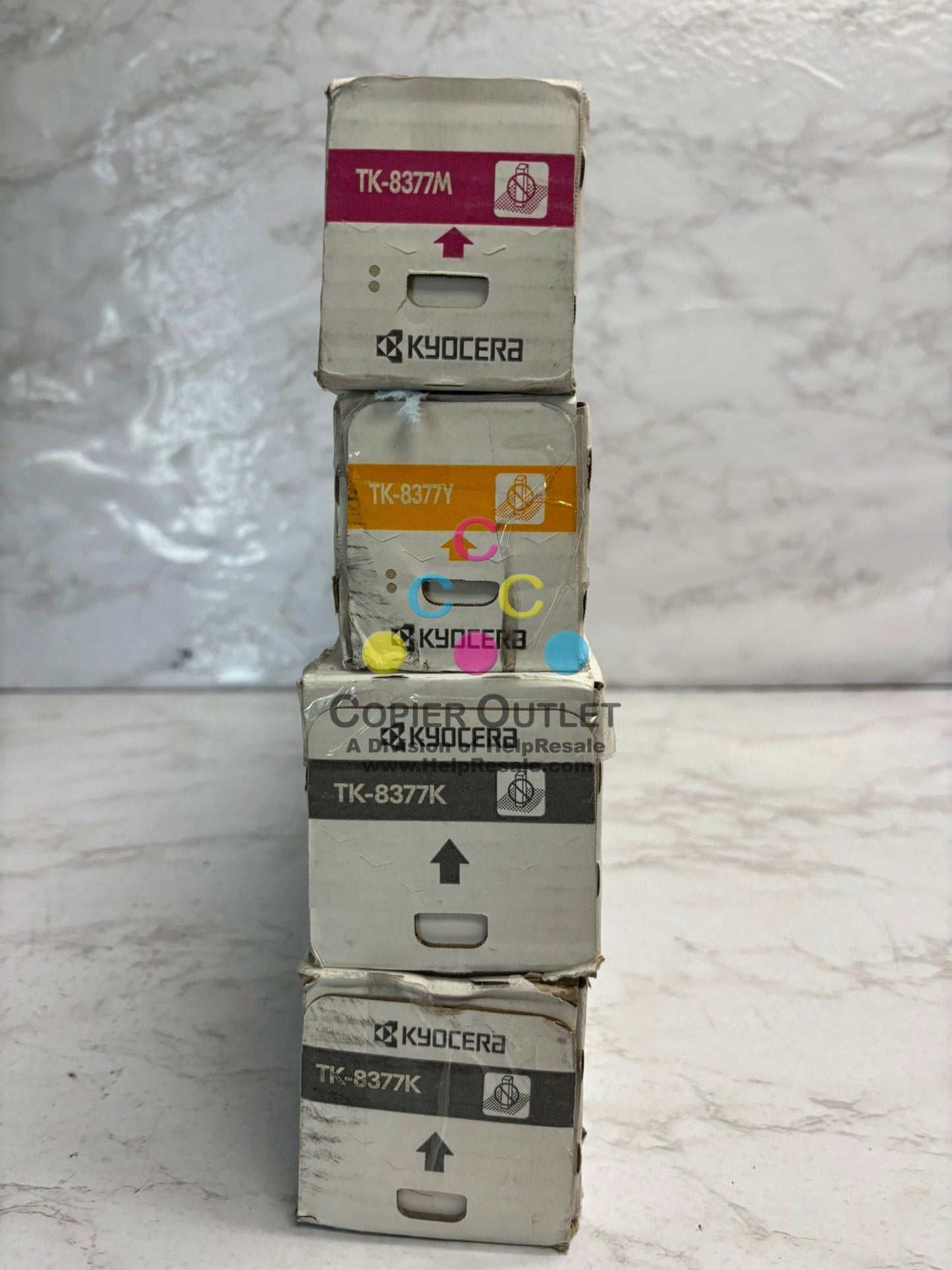 4 Cosmetic OEM Kyocera TASKalfa 3554ci  MYKK Toners TK-8377 ( No Cyan)