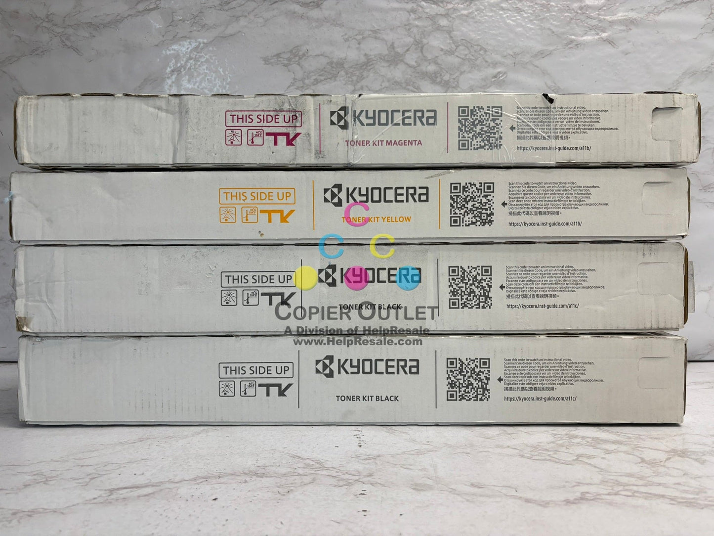 4 Cosmetic OEM Kyocera TASKalfa 3554ci  MYKK Toners TK-8377 ( No Cyan)