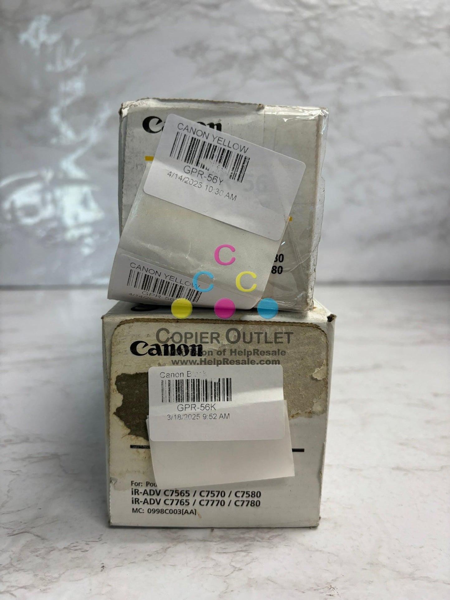 2 Open OEM Canon iR ADV C7565,C7570,C7580,C7765,C7770,C7780 Toners GPR-56 YK