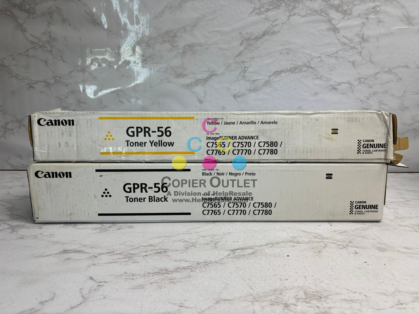 2 Open OEM Canon iR ADV C7565,C7570,C7580,C7765,C7770,C7780 Toners GPR-56 YK