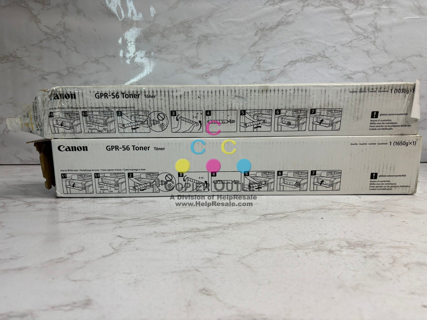 2 Open OEM Canon iR ADV C7565,C7570,C7580,C7765,C7770,C7780 Toners GPR-56 YK