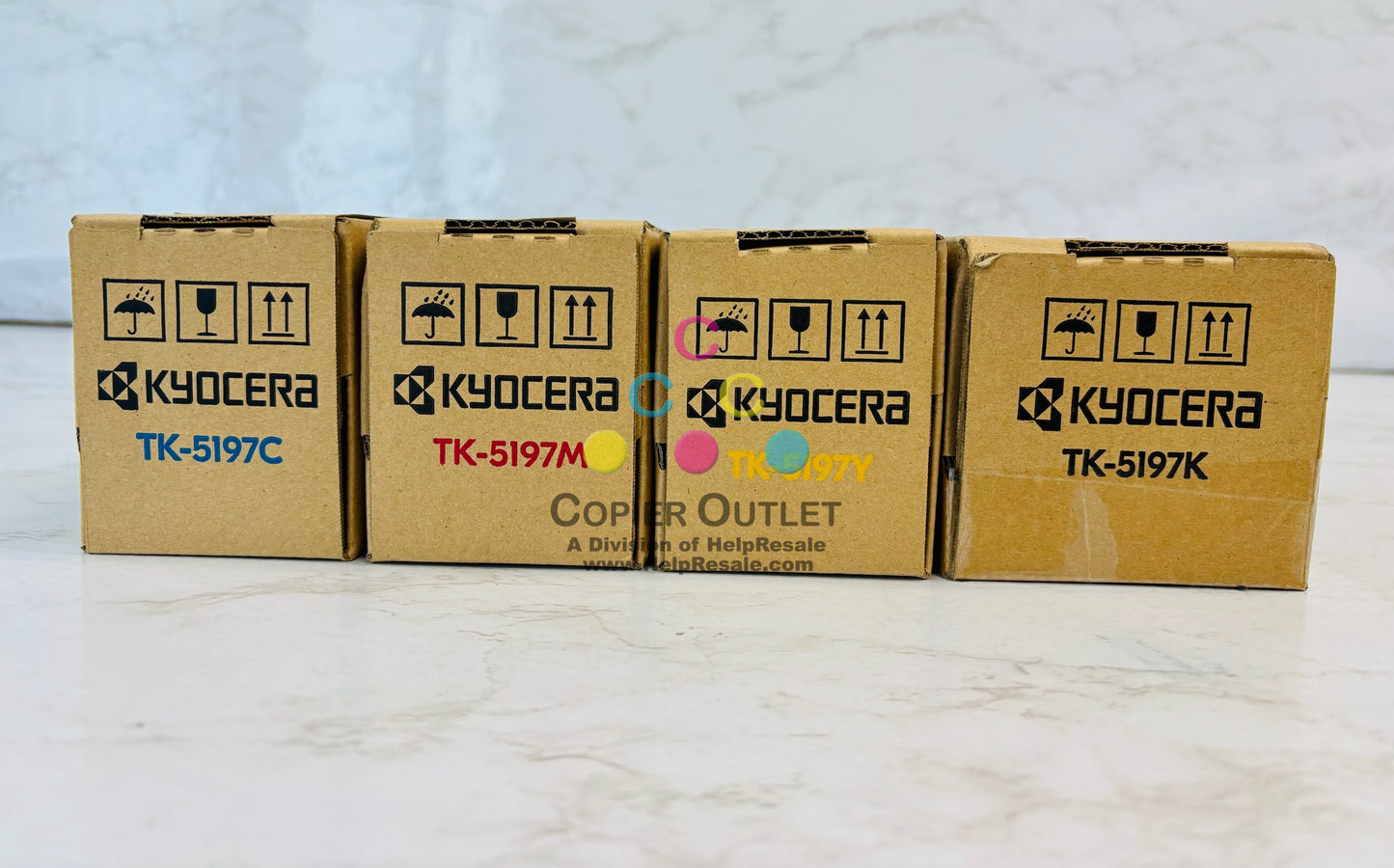4 OEM Kyocera TASKalfa 306ci,307ci Cyan,Magenta,Yellow & Black Toner TK-5197 CMYK