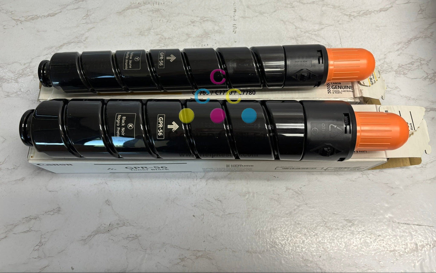 2 Open OEM Canon iR ADV C7565,C7570,C7580,C7765,C7770,C7780 Toners GPR-56 YK