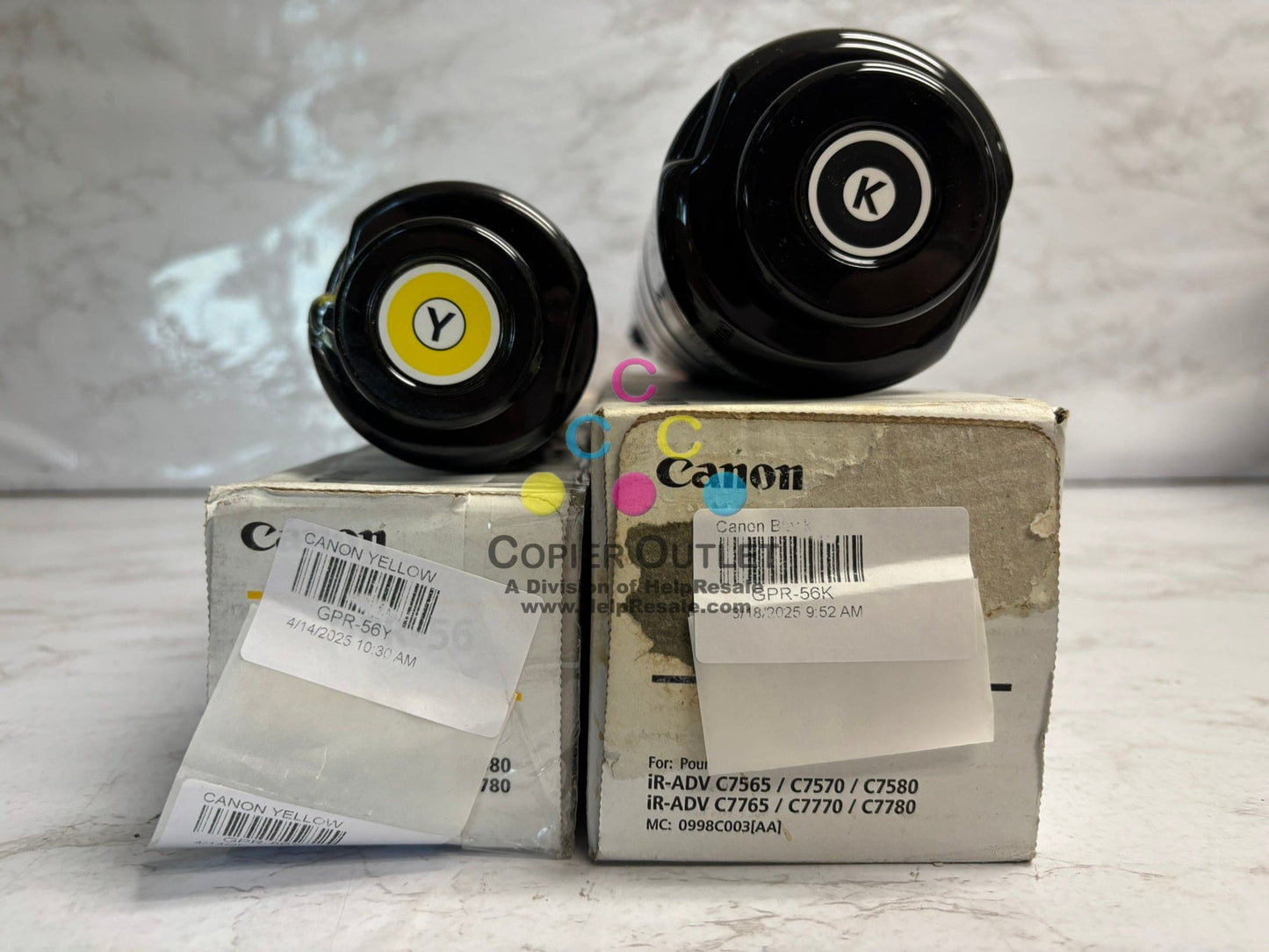 2 Open OEM Canon iR ADV C7565,C7570,C7580,C7765,C7770,C7780 Toners GPR-56 YK