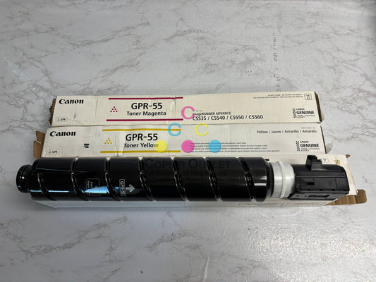 3 Cosmetic OEM Canon iR ADV C5535,C5540,C5550,C5560 GPR-55 MYK Toner(Open Black)