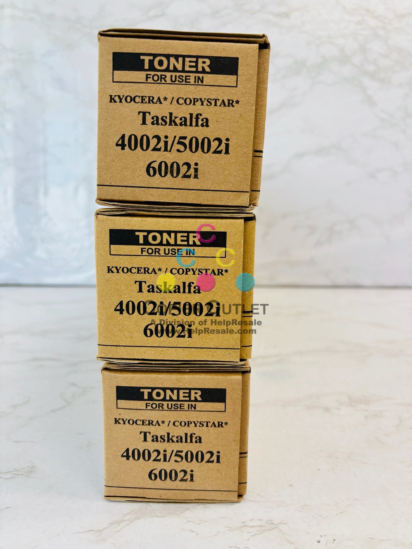 3 Unbrandred Kyocera TASKalfa 4002i, 5002i, 6002i Black Toner TK-6327K, TK-6329K