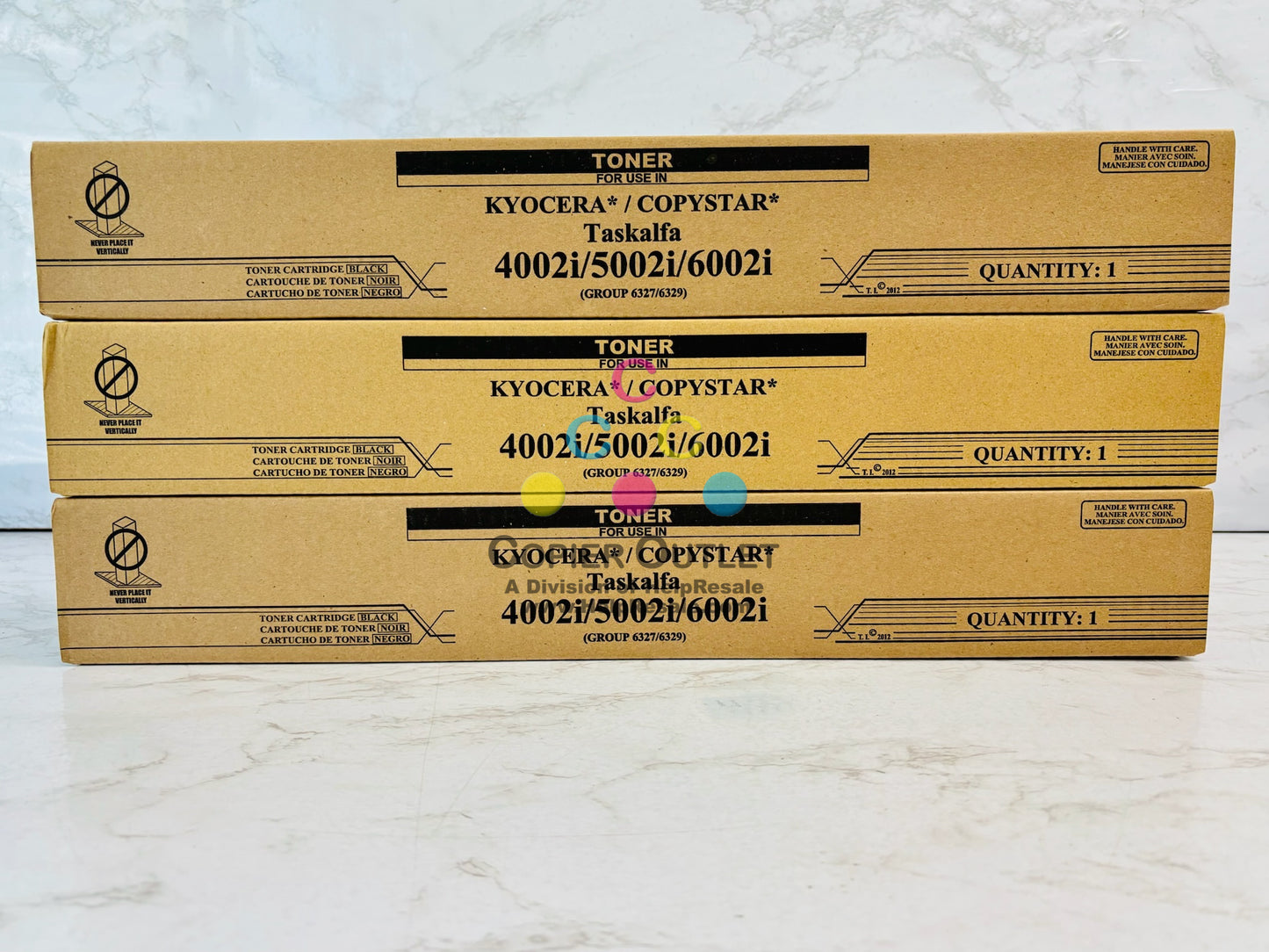 3 Unbrandred Kyocera TASKalfa 4002i, 5002i, 6002i Black Toner TK-6327K, TK-6329K