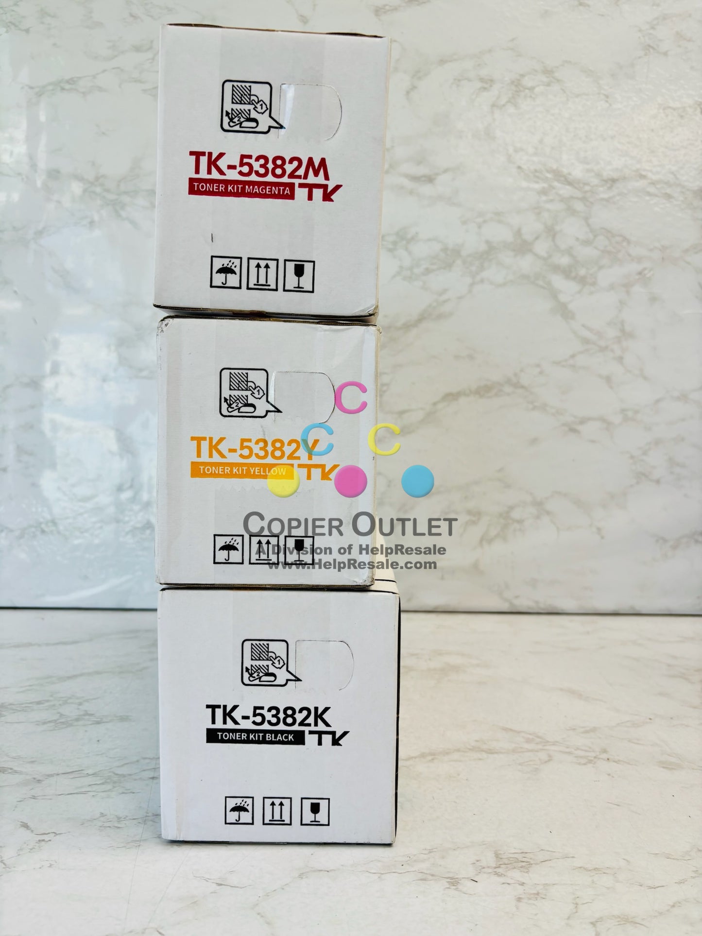 3 OEM Kyocera ECOSYS MA4000, PA4000 Magenta,Yellow, Black Toner Kit TK-5382 MYK