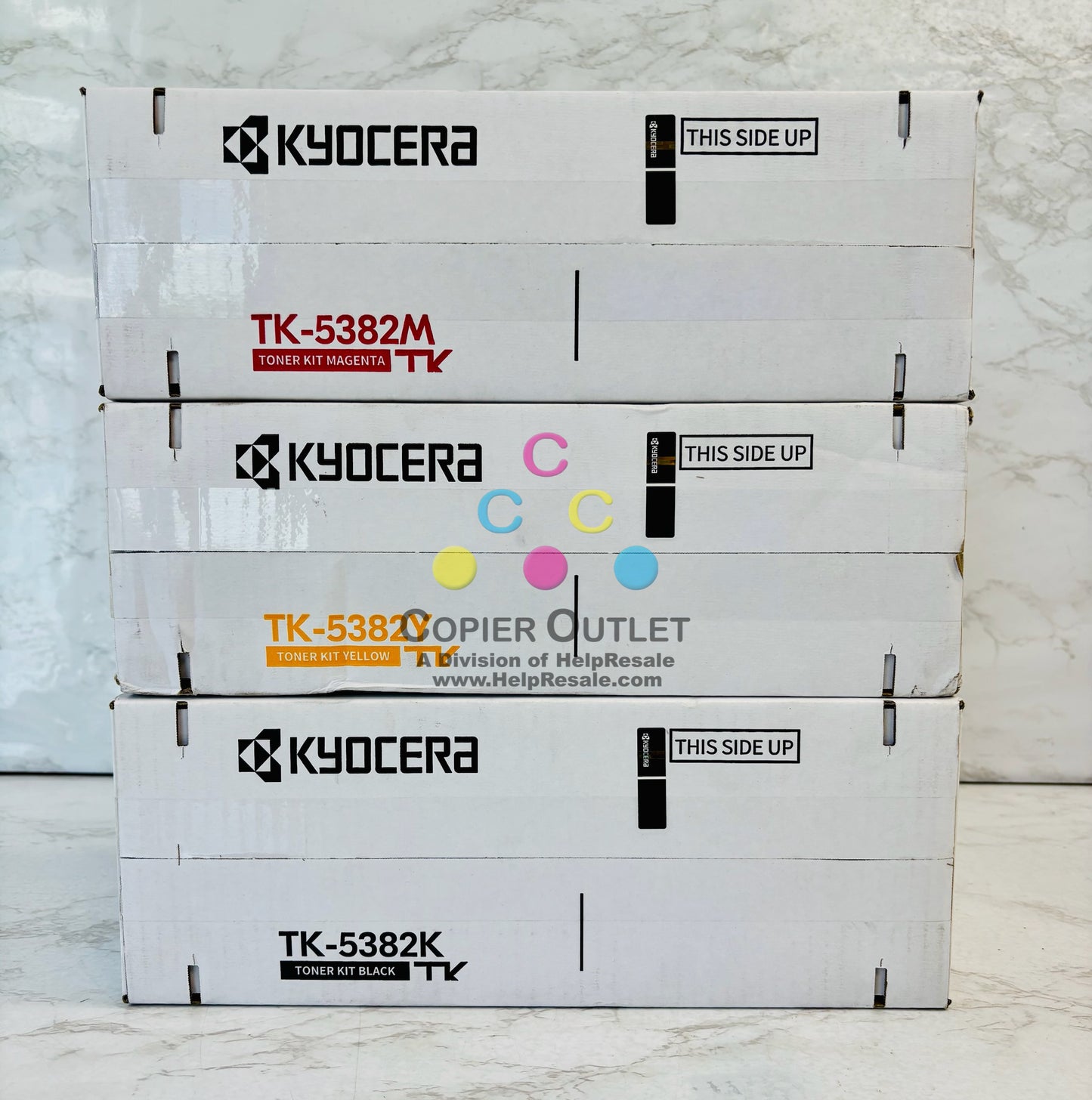 3 OEM Kyocera ECOSYS MA4000, PA4000 Magenta,Yellow, Black Toner Kit TK-5382 MYK