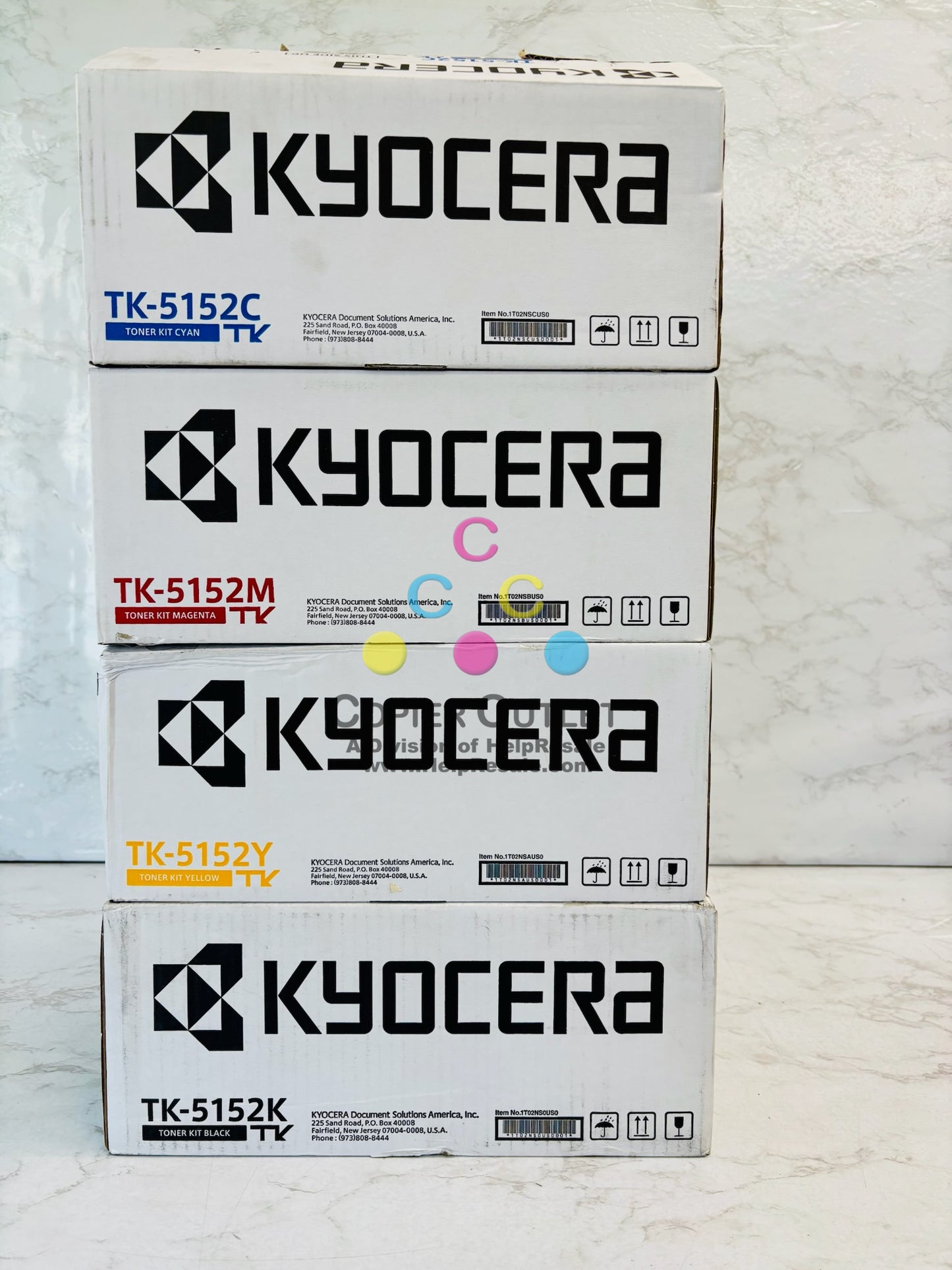 4 Open OEM Kyocera  ECOSYS 6035cidn Cyan, Mag., Yellow, Black Toner TK-5152 CMYK