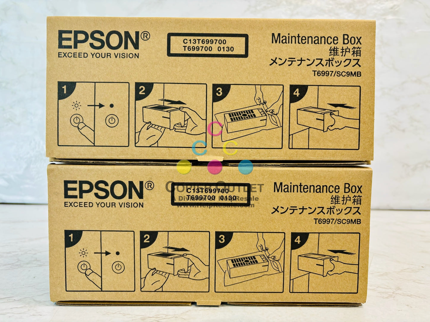 2 Genuine Epson SureColor P9370,P7370 Maintenance Box C13T699700