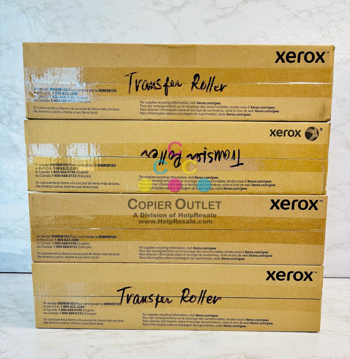 4 Genuine Xerox AltaLink C8130, C8135, C8145 Transfer Roller 008R08103