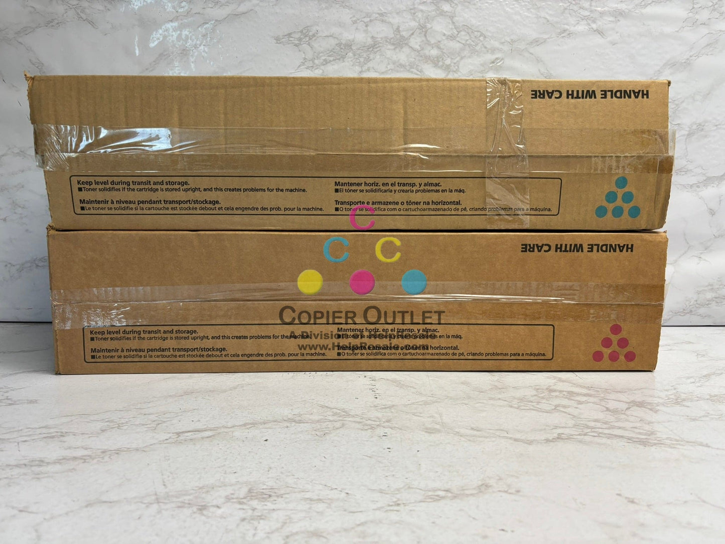 2 Genuine Ricoh Pro C901, C901S Cyan and Magenta Toners 828252 & 828251