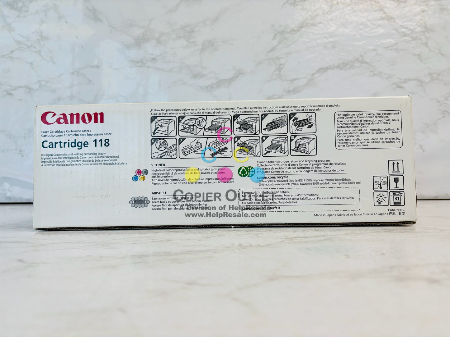 Genuine Canon ImageClass LBP7200CDN, LBP7660CDN Yellow Cartridge 118, 2659B001AA