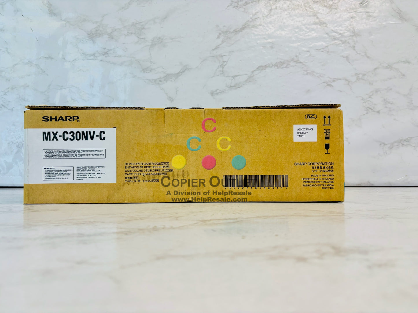 Genuine Sharp Multi Function MX C250, C300P Cyan Developer Cartridge MX-C30NV-C