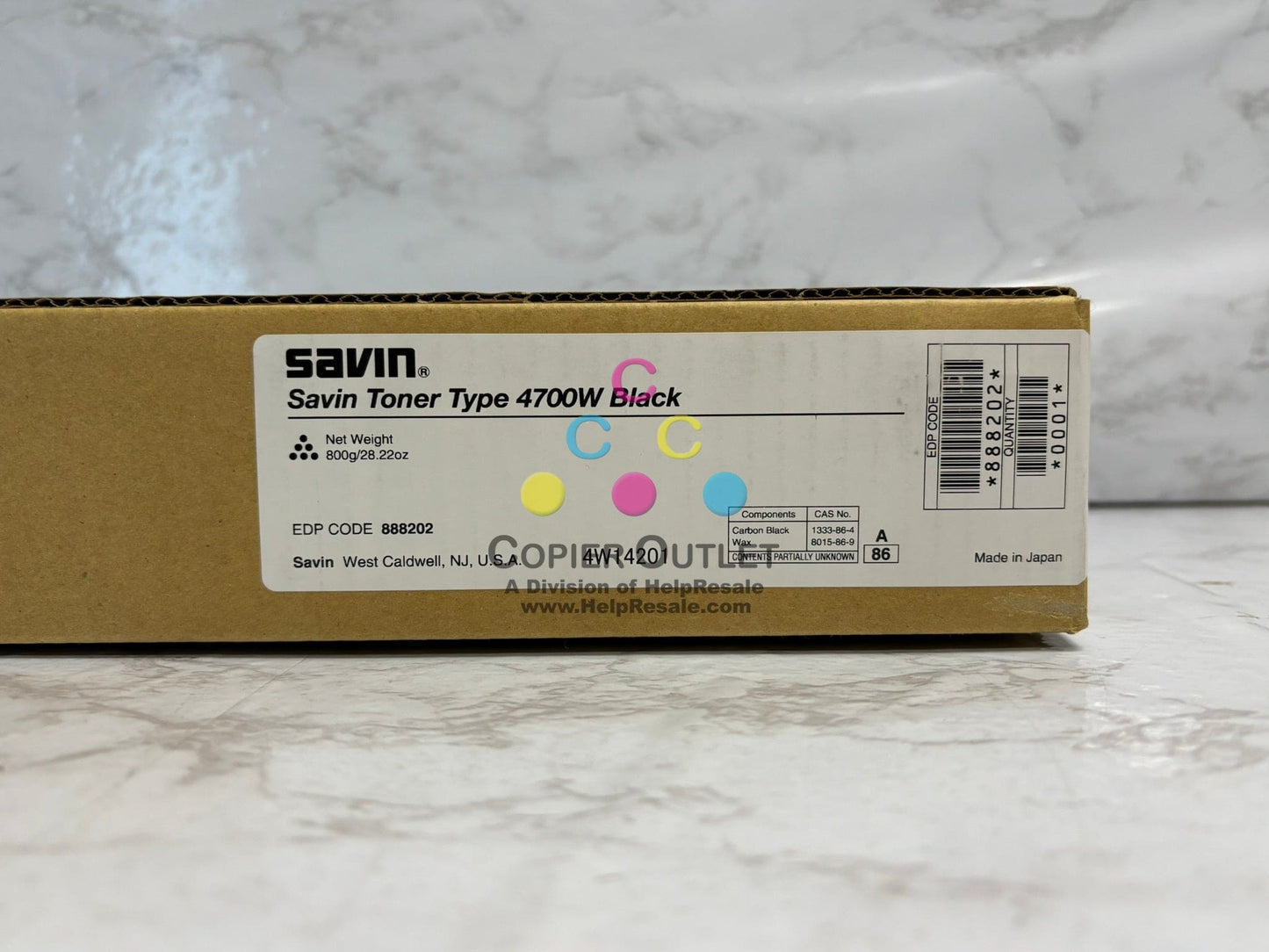 New Genuine Savin 2400WD,2404WD,4700WD Black Toner 888202