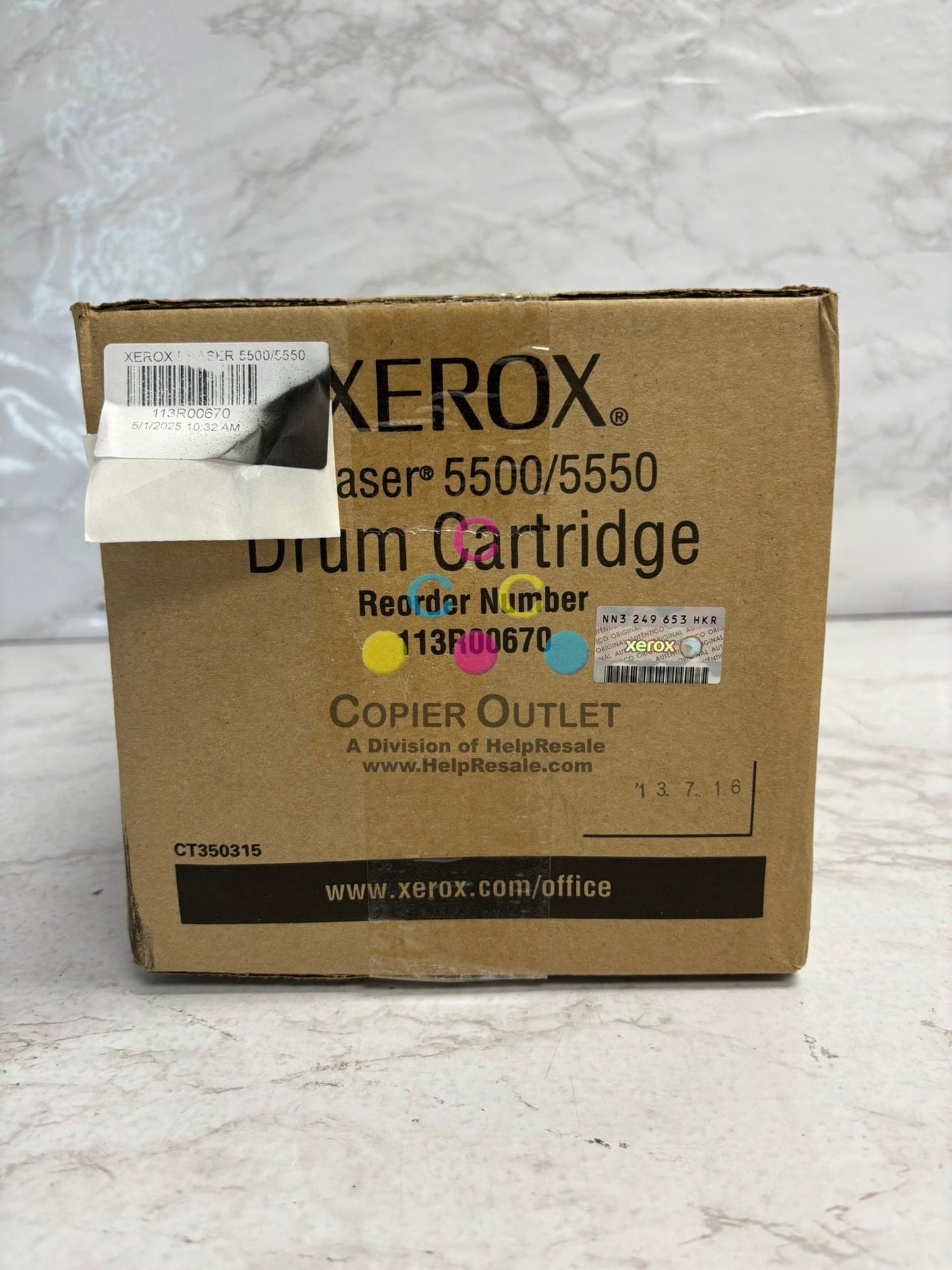 Genuine Xerox Phaser 5500,5550 Drum Cartridge 113R00670 (Water Damaged box)