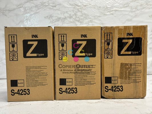 OEM Riso RZ-200,RZ-220,RZ-220UI,RZ-300,RZ-310 Z Type Black Toners S-4253 (5 Toners)